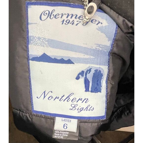 Obermeyer Northern Lights Igloo Ski Jacket Women’s 6 Black Retro Y2K Snowwear - Picture 2 of 11
